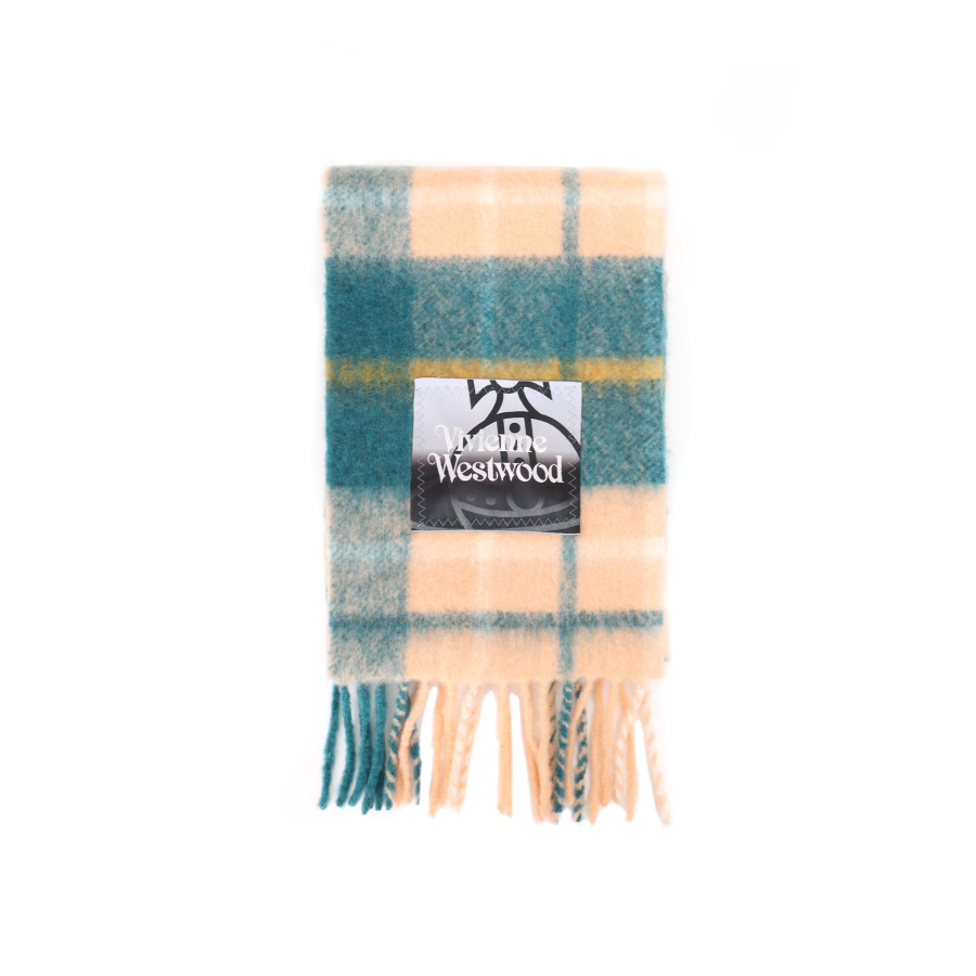 Vivienne Westwood Tartan Scarf Fringed Scarf
