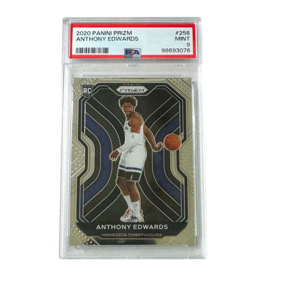 PANINI Edwards, Timberwolves Prizm Rising Stars RC, Potential Giant Star, PSA 9 Graded Card Graded Cards 1 Pc