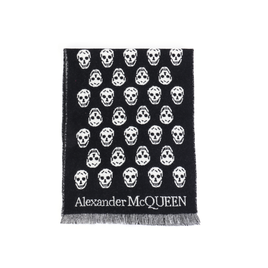 Alexander McQueen Alexander McQueen Allover Skull Intarsia Scarf