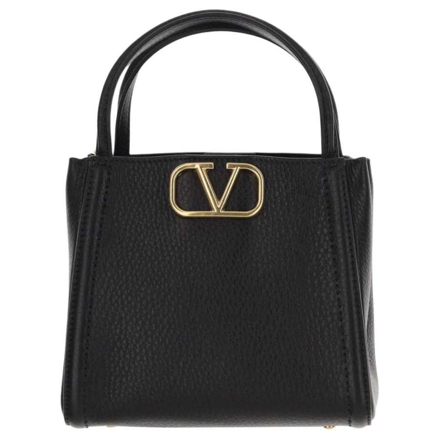 Valentino ALLTIME Calfskin Handbag Women's Black