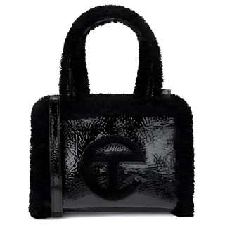 UGG Telfar Collaboration Cow Leather Tote Bag, Shopping Bag, Shoulder Bag, Crossbody Bag, Handbag Small Women's Black