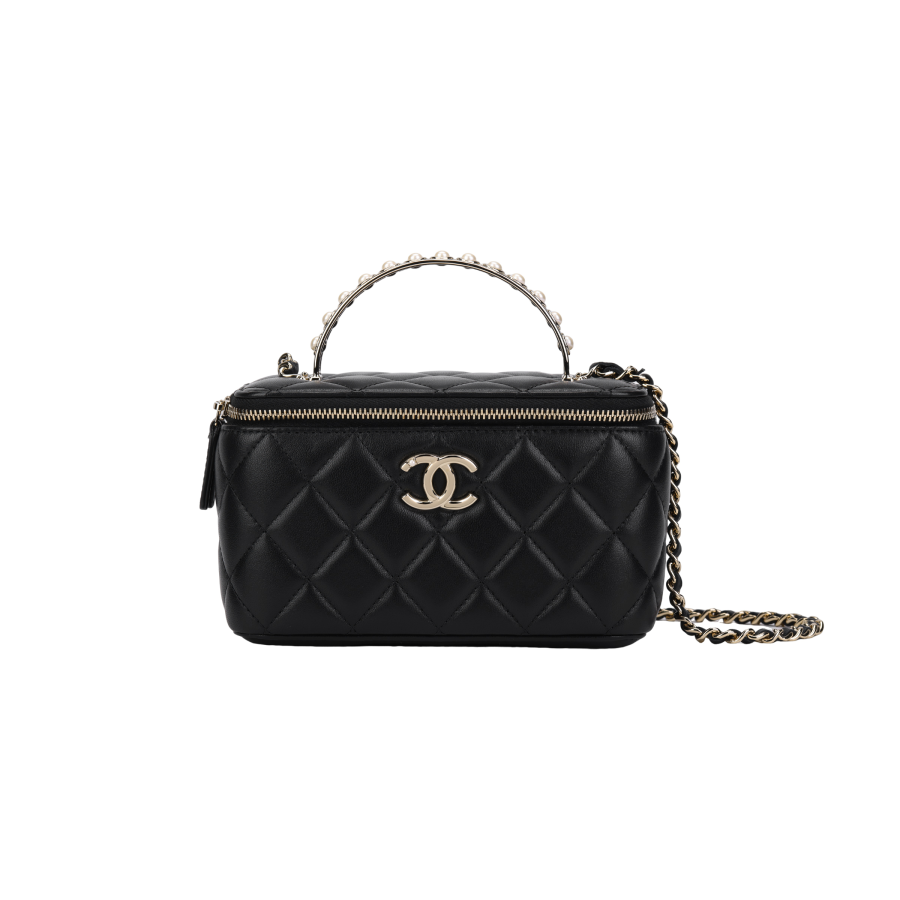 CHANEL Sheepskin Shoulder Bag, Crossbody Bag, Handbag Women's Black
