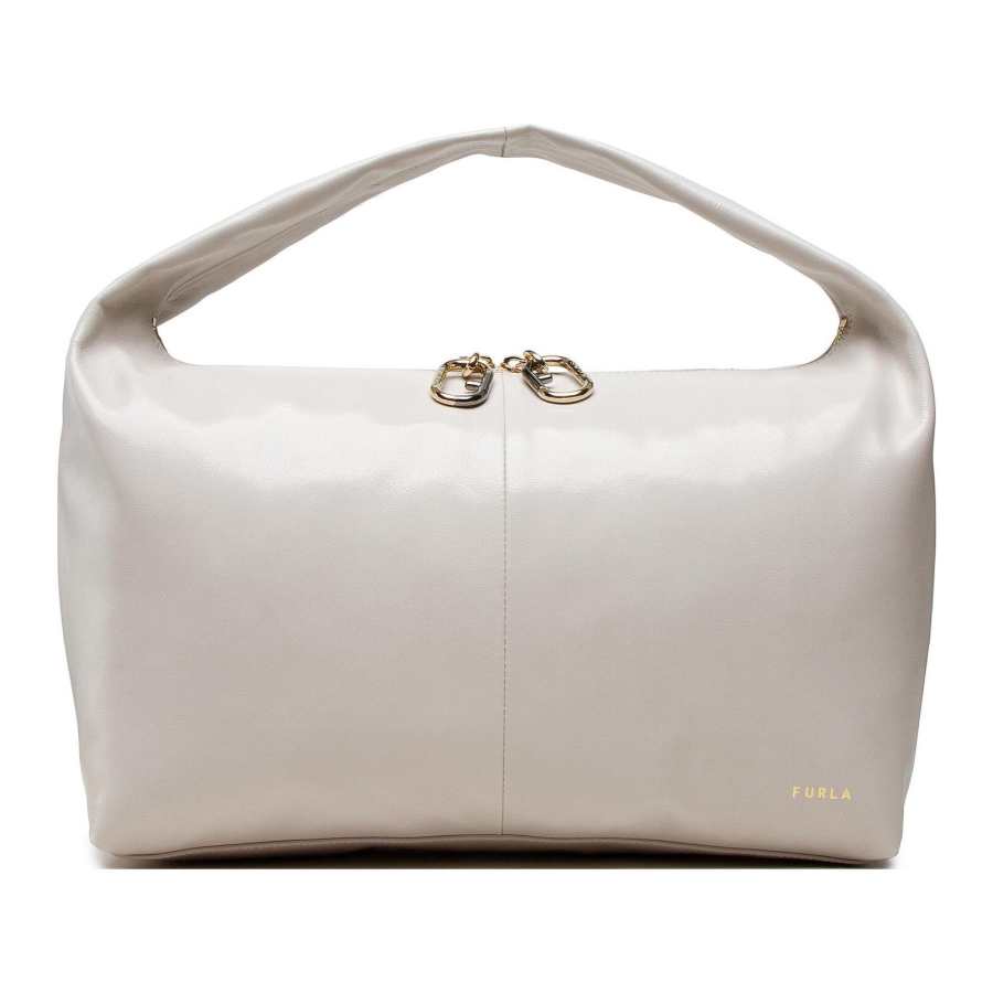 Furla Smooth Leather One Shoulder Handbag Women's White
