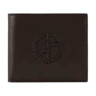 GIORGIO ARMANI Nappa Leather Wallet Men's Brown