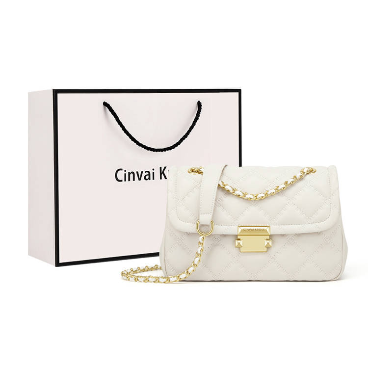 CinvaiKrose Cow Leather Shoulder Bag, Crossbody Bag, Shoulder Bag Small Women's Ecru/Black/Burgundy/Pink/Light Brown