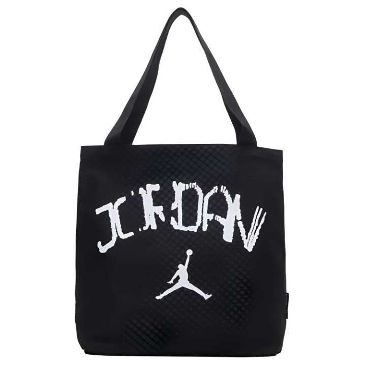 Jordan Jordan Cotton Tote Bag, Shopping Bag, Shoulder Bag Medium Unisex Black