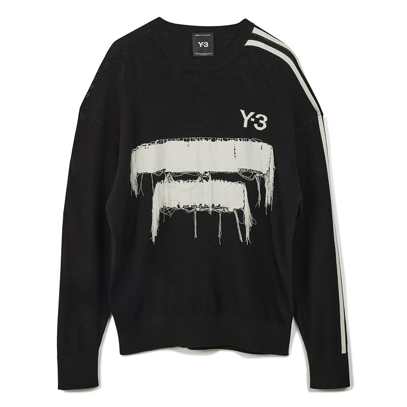 Y-3 Y-3 frayed-patch detailing sweatshirt
