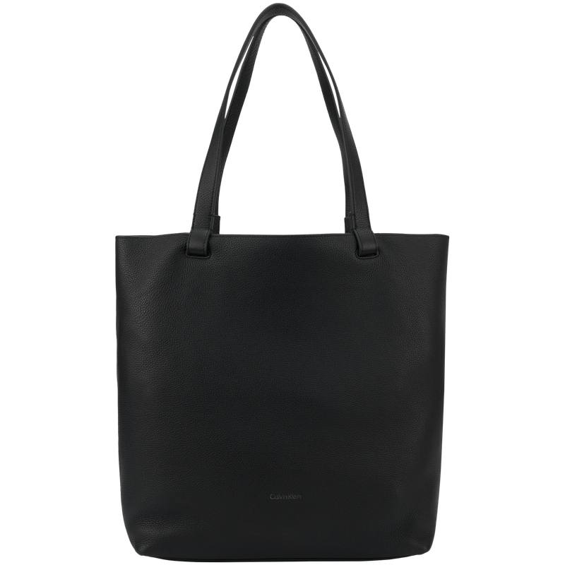 CALVIN KLEIN SS25 Cow Leather Handbag Large Men's Space Black