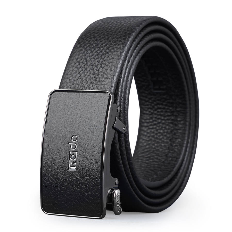 Hodo Cow Leather Belts Men's Texture Black Width 3.5cm