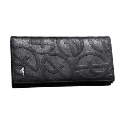 SEPTWOLVES Cow Leather Wallet Men's Black