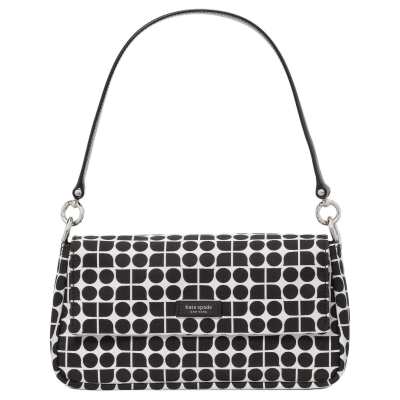 Kate Spade Recycled Polyester Portable Crossbody Bag, Shoulder Bag Regular Women's Black Multicolor