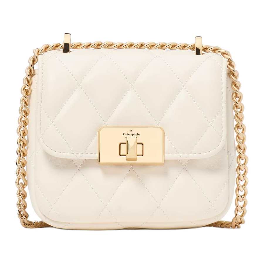 Kate Spade Cow Leather Shoulder Bag, Crossbody Bag Small Women's Ecru