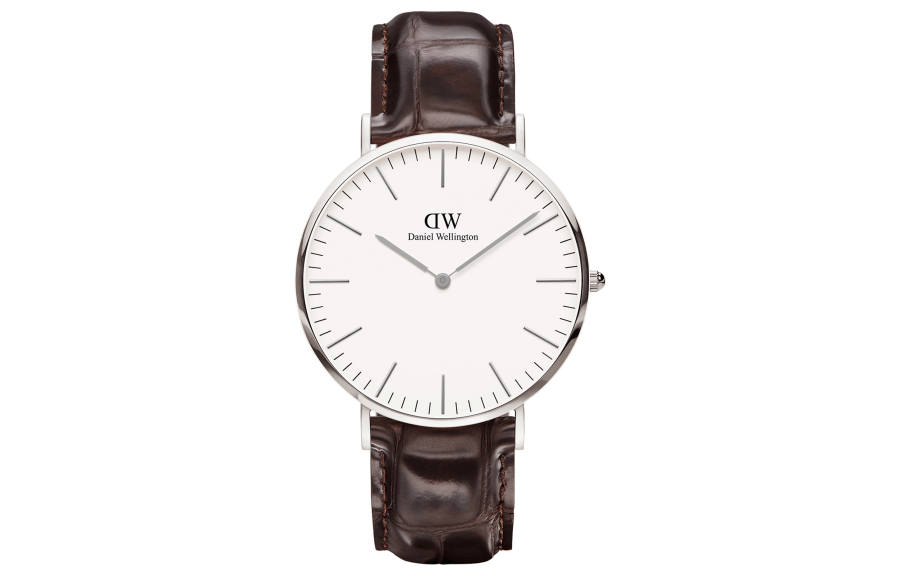 DW/DanielWellington Daniel Wellington DW Watch Quartz Movement Leather Strap 40mm Black Dial Men's Watches