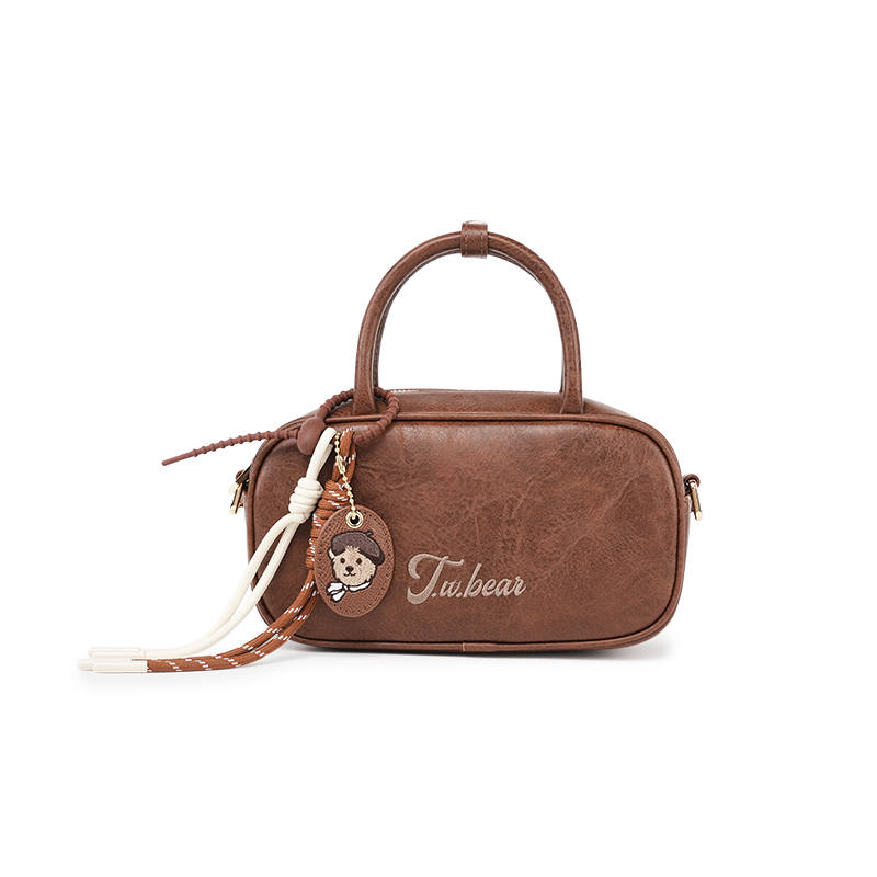 Teenie Weenie Polyurethane Synthetic Leather Bowling Crossbody Bag Regular Women's Multicolor