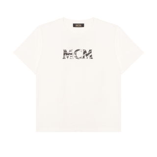 MCM Logo Printed Crewneck T-Shirt
