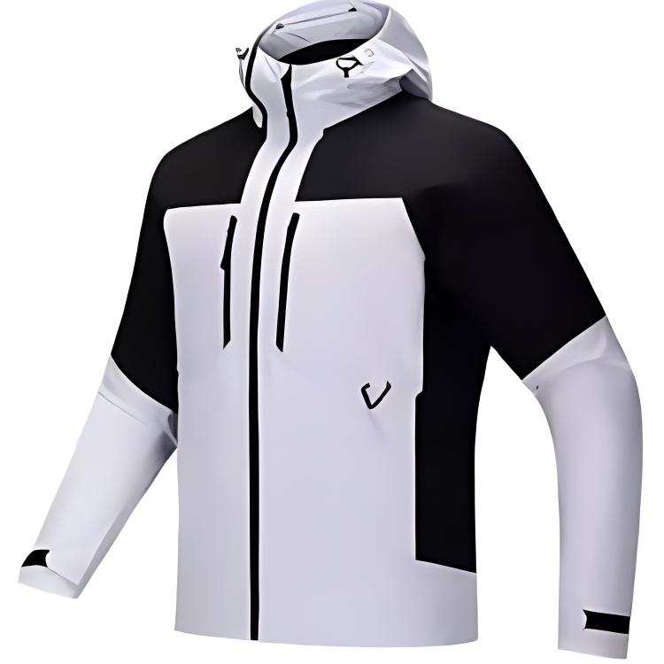 Anta Outdoor Collection Waterproof Windbreaker Jacket Men's Snowflake White