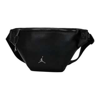 Jordan Leather Sling Bag, Crossbody Bag, Fanny Pack Unisex Black