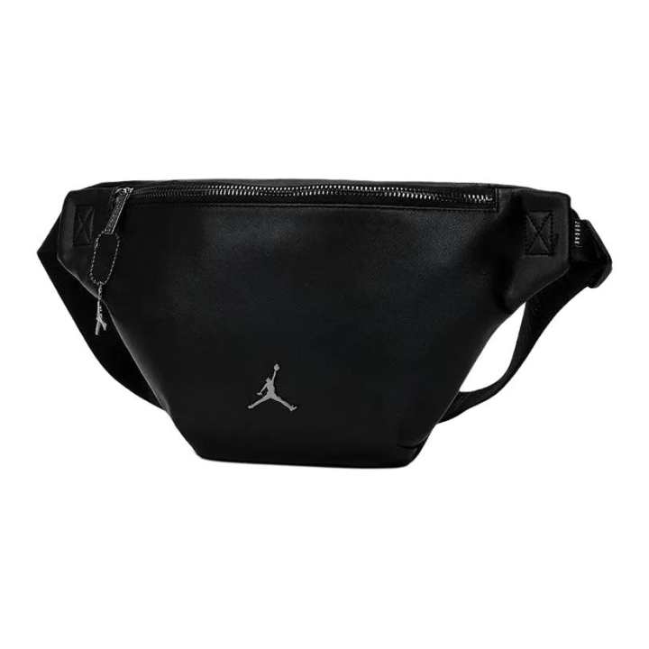 Jordan Jordan Leather Sling Bag, Crossbody Bag, Fanny Pack Unisex Black