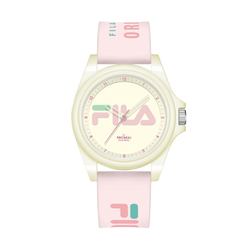 FILA Wrist Watches Quartz Movement Silicone Strap White Dial Women's Watch