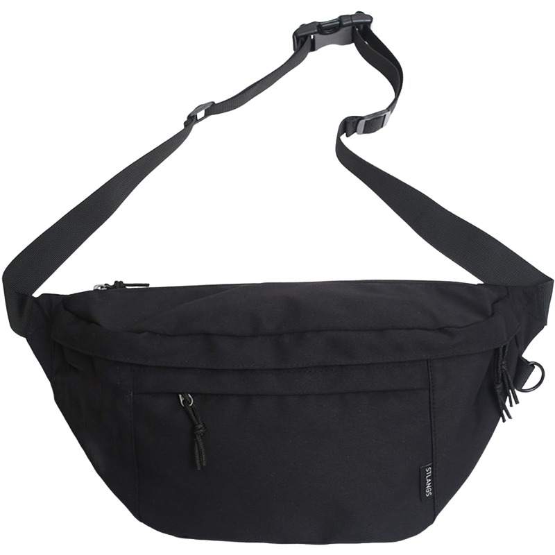 Tonlion Nylon Sling Bag Unisex White/Black