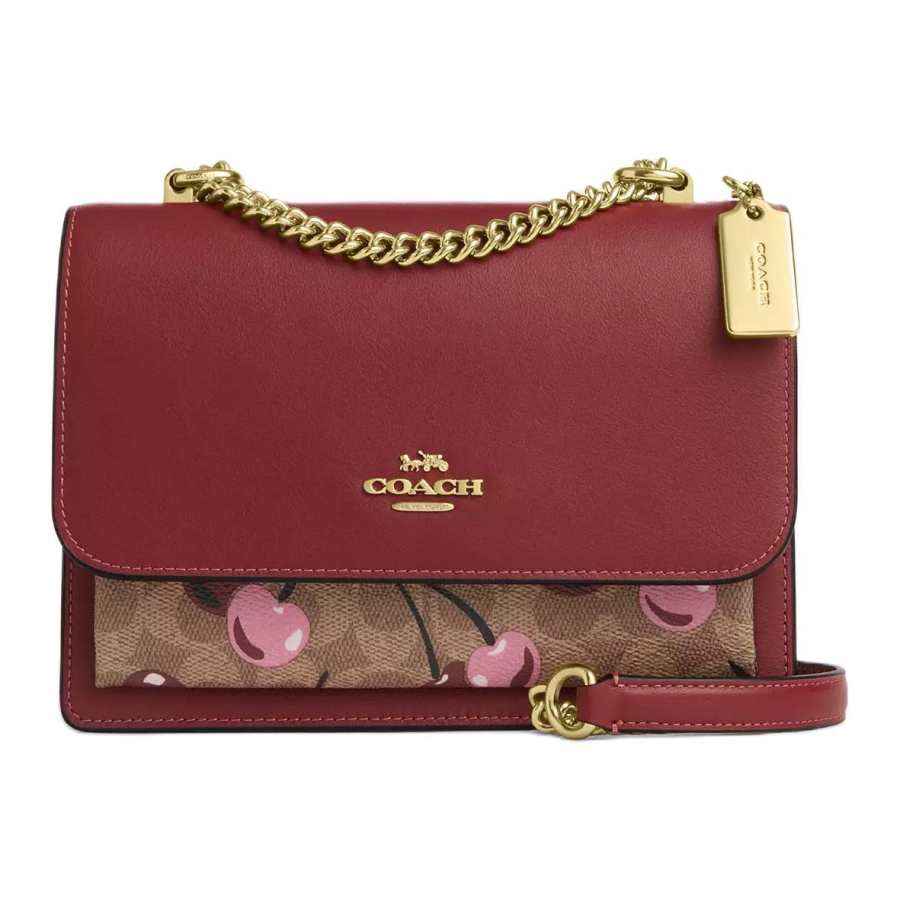 COACH Klare Coated Canvas Crossbody Bag, Shoulder Bag Small Women's Burgundy