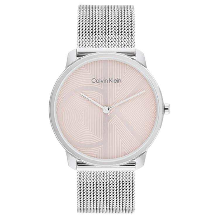 CALVIN KLEIN Wrist Watches Quartz Movement Steel Strap 35mm Pink Watch Dial Women's Watch