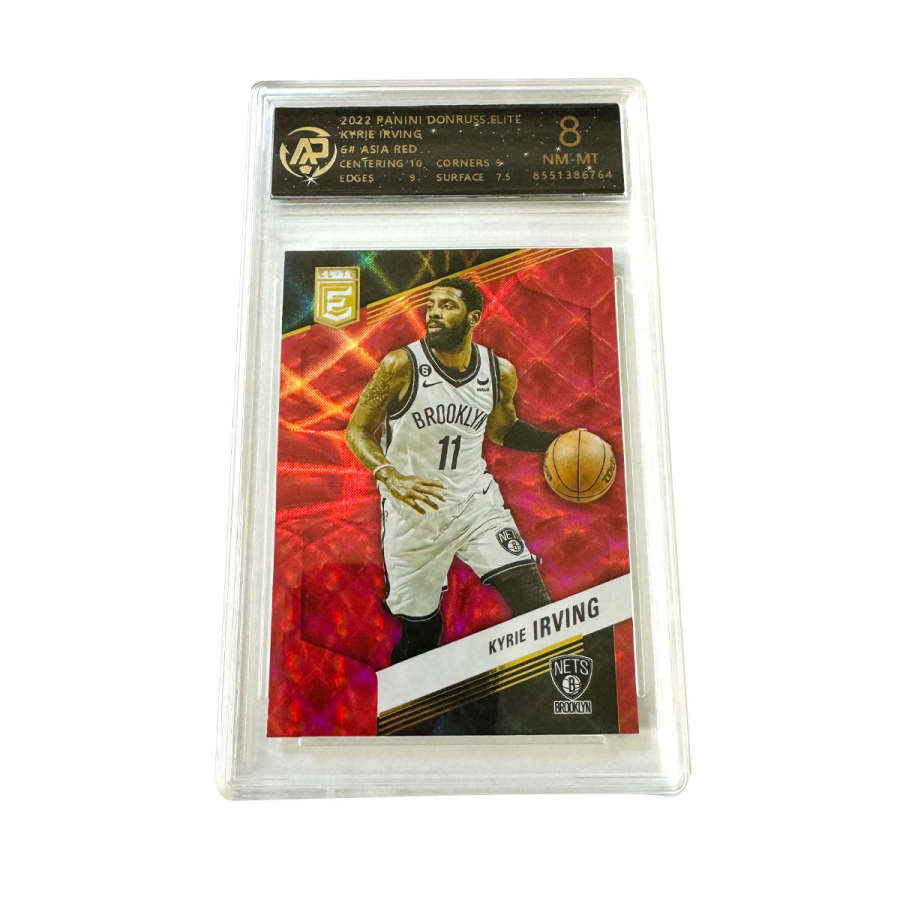 PANINI Kyrie Irving, Mavericks, Elite Red Line, Refringence, Asia Red, Superstar Card, 8 Points Graded Cards 1 Pc