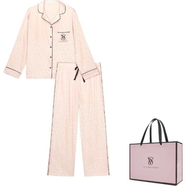 Victoria's Secret PINK THE MIX Pajama Set Women's Rose Pink Print