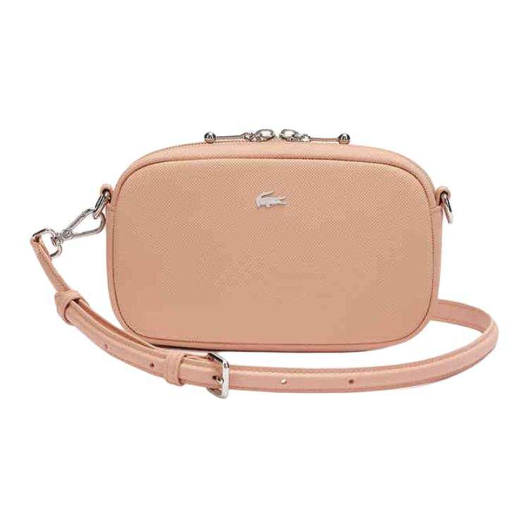 LACOSTE PVC Crossbody Bag, Shoulder Bag Small Women's Pink