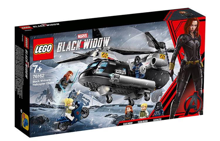 LEGO Super Hero Collection Black Widow Helicopter The Great Pursuit Building Blocks 201 300pcs 76162