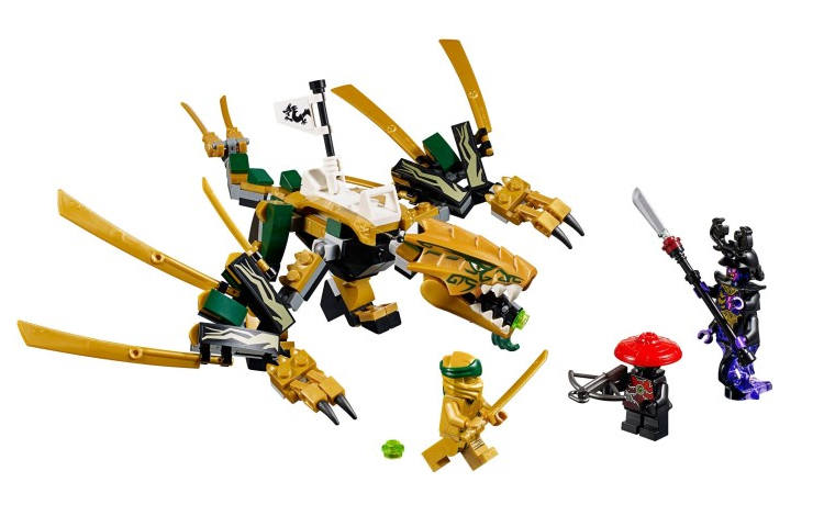LEGO LEGO Phantom Ninja Collection Gold Flying Dragon Plastic Building Blocks 171pcs 70666