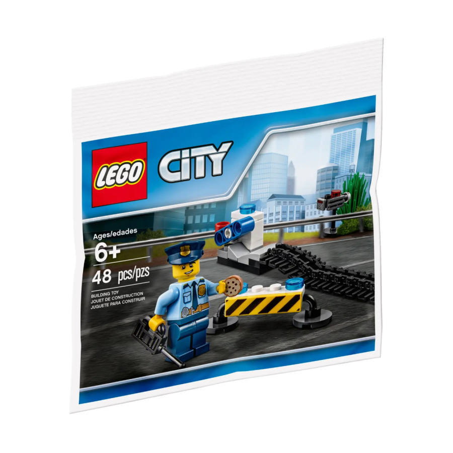 LEGO City Collection City Police Officer Duty Kit, Assorted Kit Building Blocks 48pcs 40175