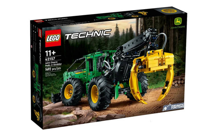 LEGO Technology Mechanical Set John Deere 948L II Timber Harvester Tractor Building Blocks 1495pcs 42157