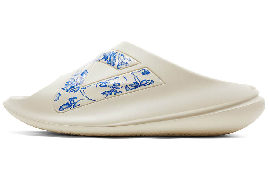 PEAK Slip Resistant Abrasion Resistant Cushioning Slide Slippers Men's Canvas White Blue