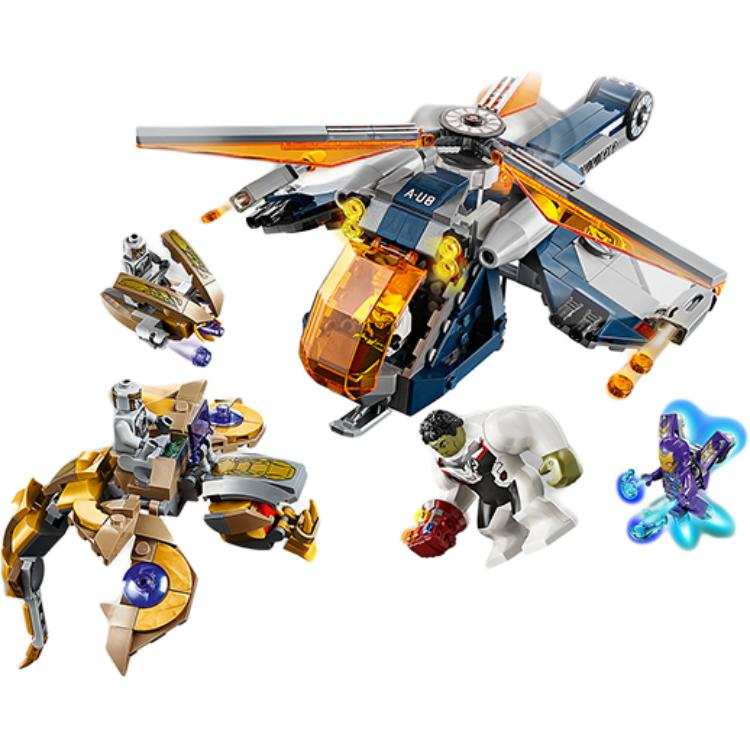LEGO Super Hero Collection Marvel Characters The Avengers Helicopters, Deploying Hulk Building Blocks 482pcs