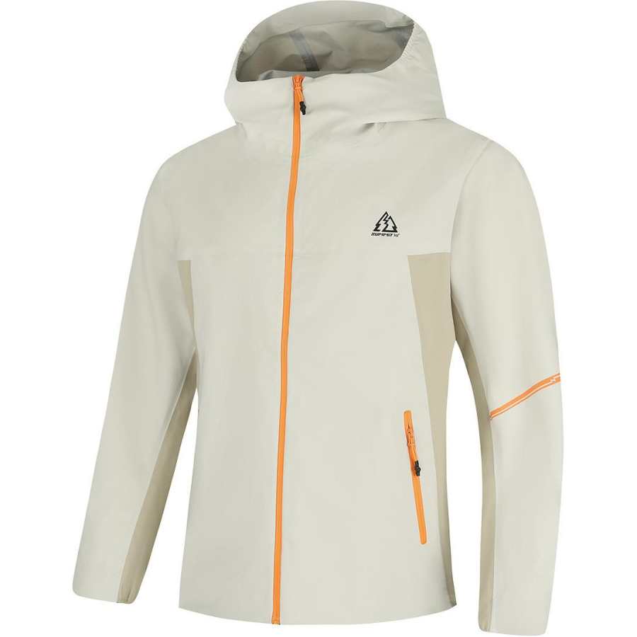 361° Breathable Windbreaker Jacket Men's Sand Brown White/Sand Brown