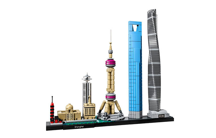 LEGO Architecture Collection Shanghai Building Blocks 301 597pcs 21039/21068