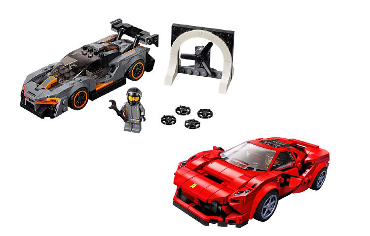 LEGO Super Racing Collection McLaren Senna+Ferrari F8 Tributo Building Blocks 0 300pcs 75892+76895