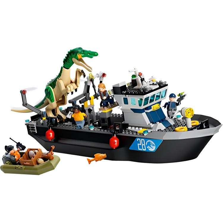 LEGO Jurassic World Collection Heavy Claw Dragon Transport Boat Escape Building Blocks 308pcs 76942