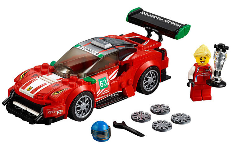 LEGO Super Racing Collection Ferrari 488 GT3 Scuderia Corsa Team Building Blocks 179pcs 75886