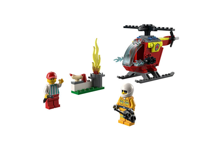 LEGO City Collection Helicopter Fire Helicopter Building Blocks 0 300 60318