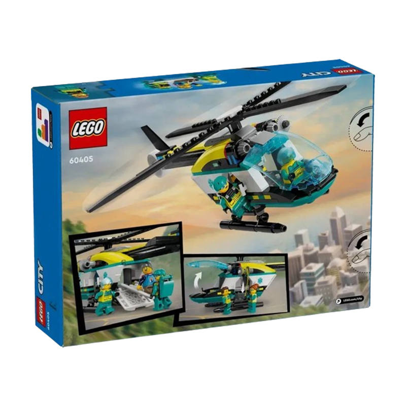 LEGO City Collection Emergency Rescue Helicopter Building Blocks 226pcs 60405 1