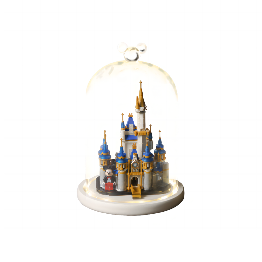 LEGO Mickey Mouse Mini Disney Castle & Glass Lamp Shade Unibody Display Case Building Blocks 301 600pcs 40478 3