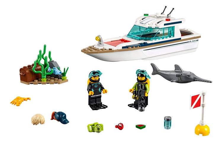 LEGO City Collection Sunshine Diving Yacht Building Blocks 0 300pcs 60221