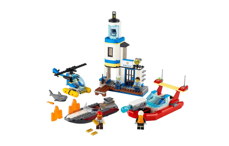 LEGO City Collection Green Purple Police And Fire Rescue Mission Plastic Building Blocks 0 300pcs 60308
