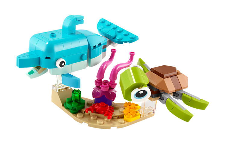 LEGO LEGO Dolphin And Turtle Plastic Building Blocks 137pcs 31128