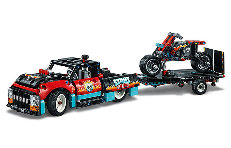 LEGO Technic, Truck And Motorcycle Stunt Performance Building Blocks 601 1000pcs 42106