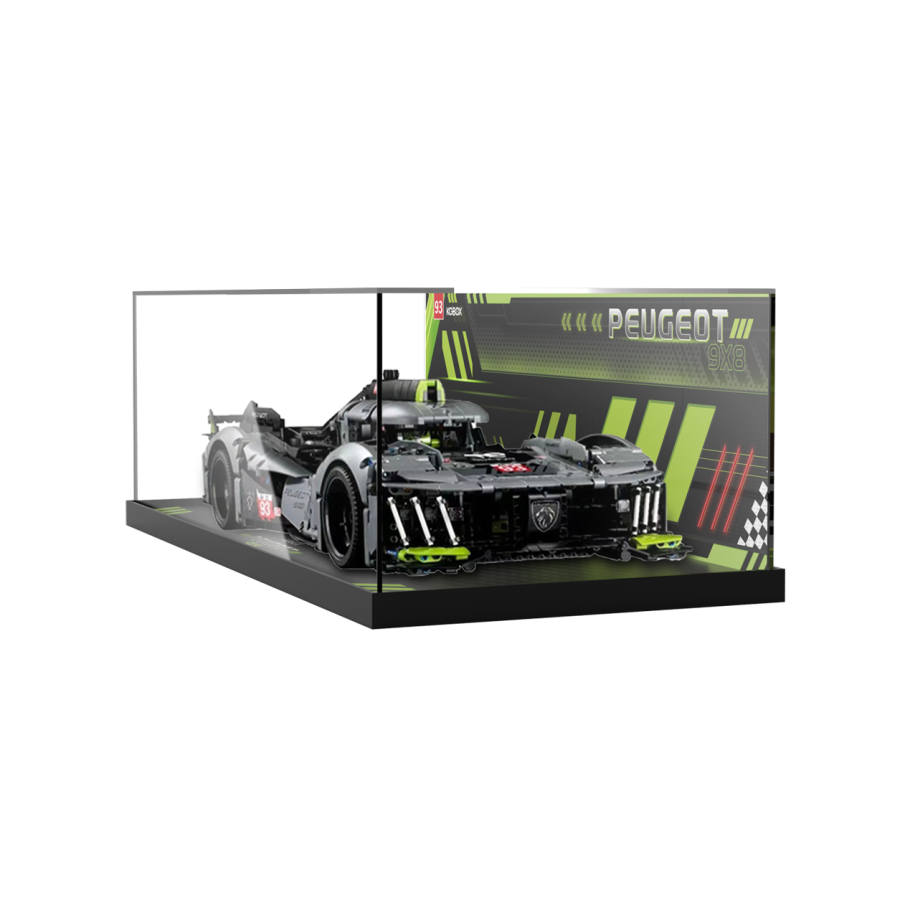 LEGO Technology Technic Peugeot 9X8 Super Sports Car & Unibody Style A Building Blocks 0 300pcs 42156 Display Case 1