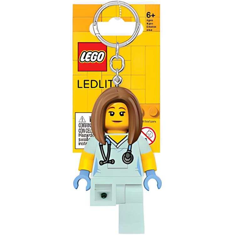 LEGO Little Person Nurse Glow Keychain Plastic Building Blocks 0 300pcs KE156
