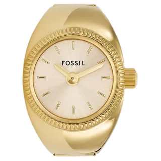 FOSSIL Wrist Watches Quartz Movement Stainless Steel Strap 15mm Gold Dial Women's Watch ['50', 149262]m Waterproof
